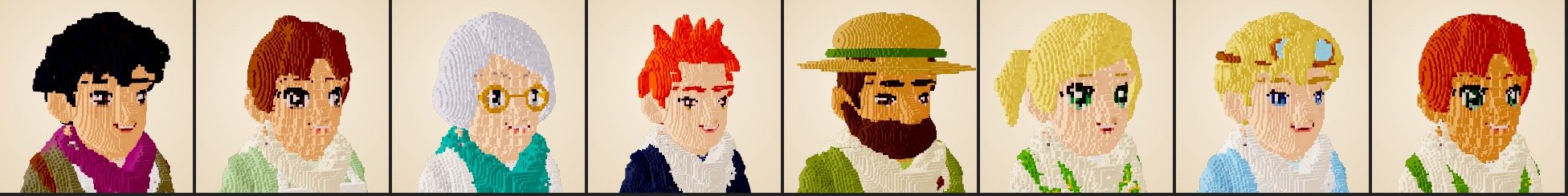 Portraits of the characters