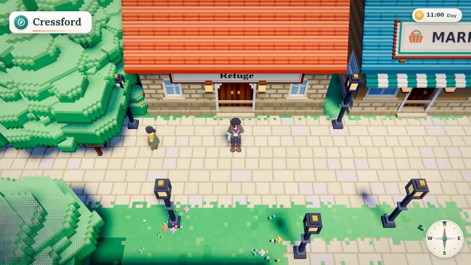 The town of Cressford in Verdelune, built in voxels